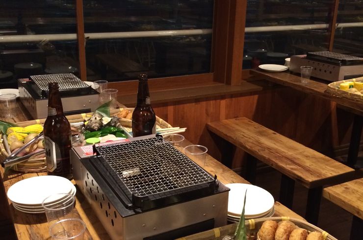 忘年会でBBQ
