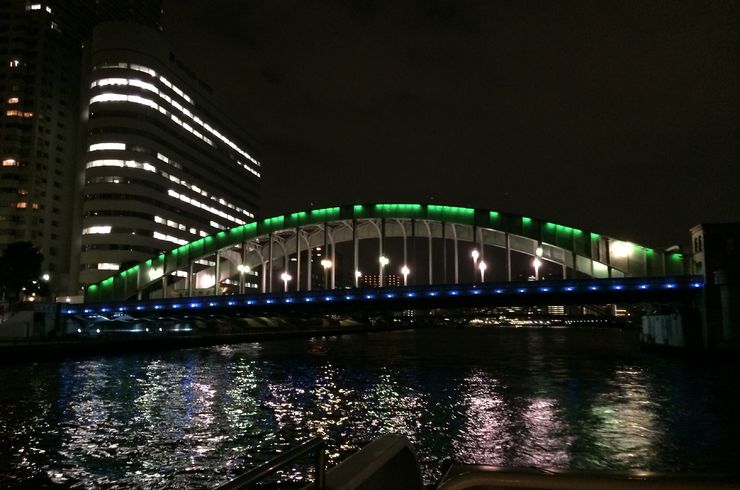 ライトアップが見ごたえある勝鬨橋